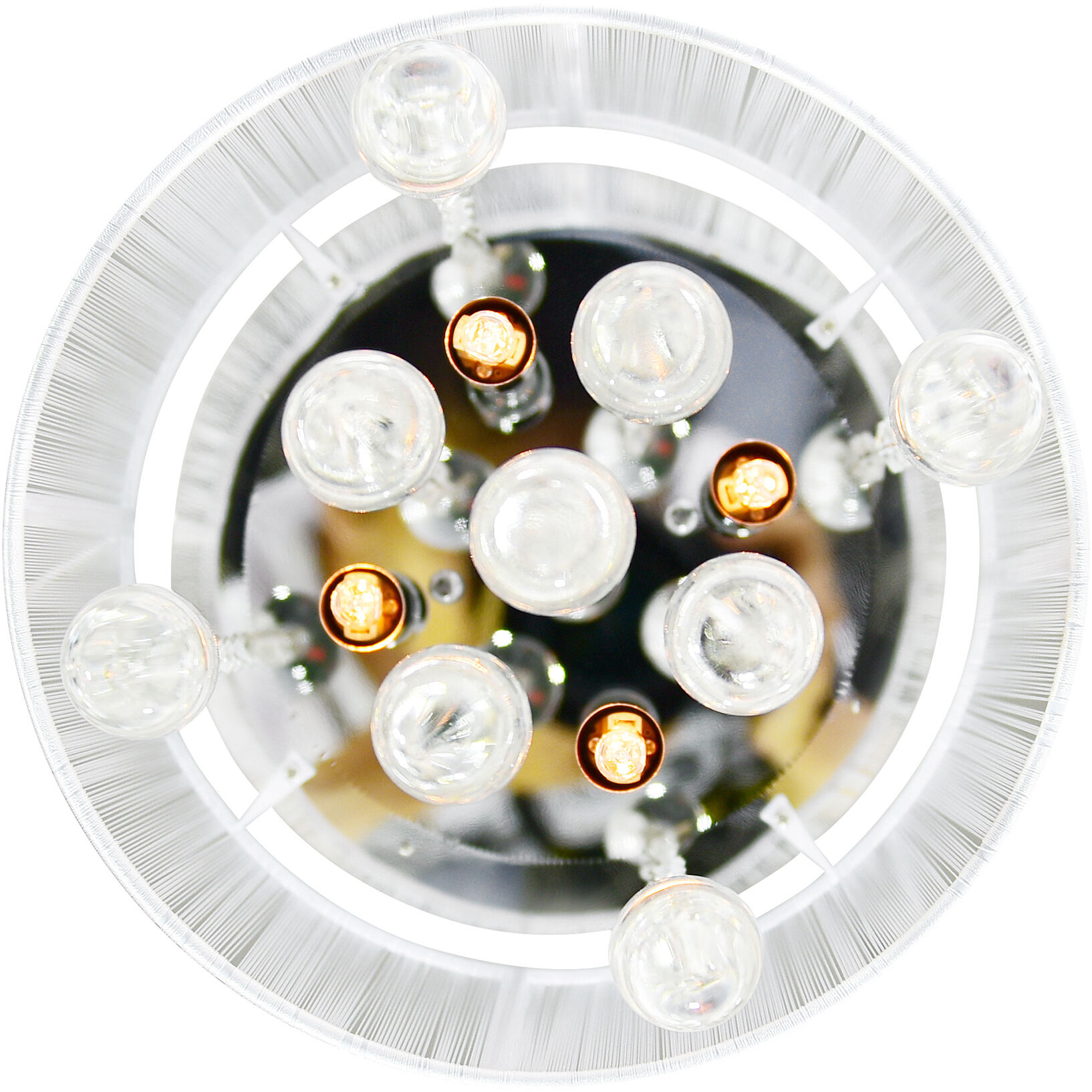 Water Drop 4 Light 10 inch Chrome Drum Shade Flush Mount Ceiling Light in White
