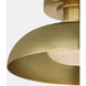 Amber Lewis Cyrus LED 8 inch Hand-Rubbed Antique Brass Flush Mount Ceiling Light