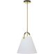 Polly LED 12.75 inch Aged Brass Pendant Ceiling Light
