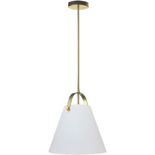 Polly LED 12.75 inch Aged Brass Pendant Ceiling Light