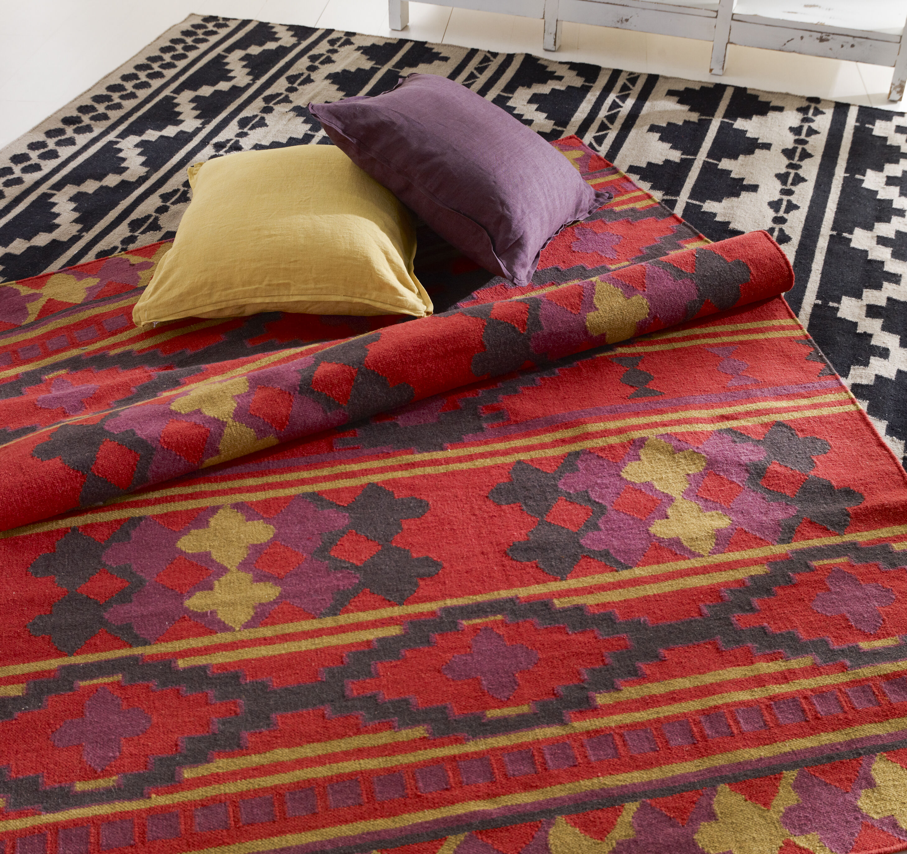 Maisie 36 X 24 inch Taupe/Black Rugs, Wool