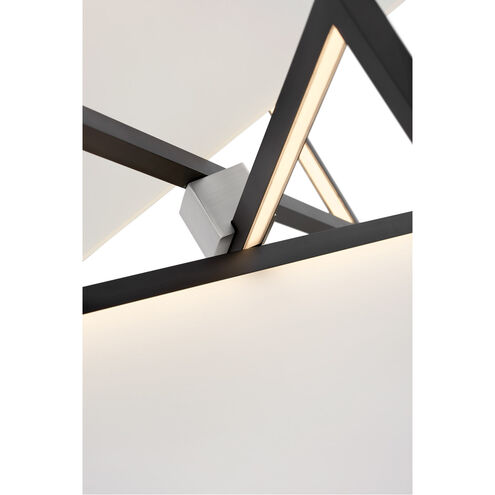 Lisa McDennon Folio LED 30 inch Black Indoor Chandelier Ceiling Light