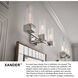 Xander LED 32 inch Polished Nickel Vanity Light Wall Light