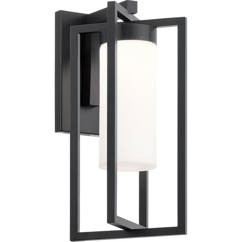 Drega LED 14 inch Black Outdoor Wall Mount, Small
