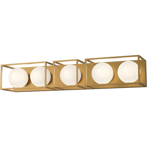 Amelia 5 Light 35.13 inch Aged Gold Bath Vanity Wall Light in Aged Brass