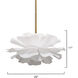 Zinnia 1 Light 22 inch Antique Brass Chandelier Ceiling Light, Small, Inline
