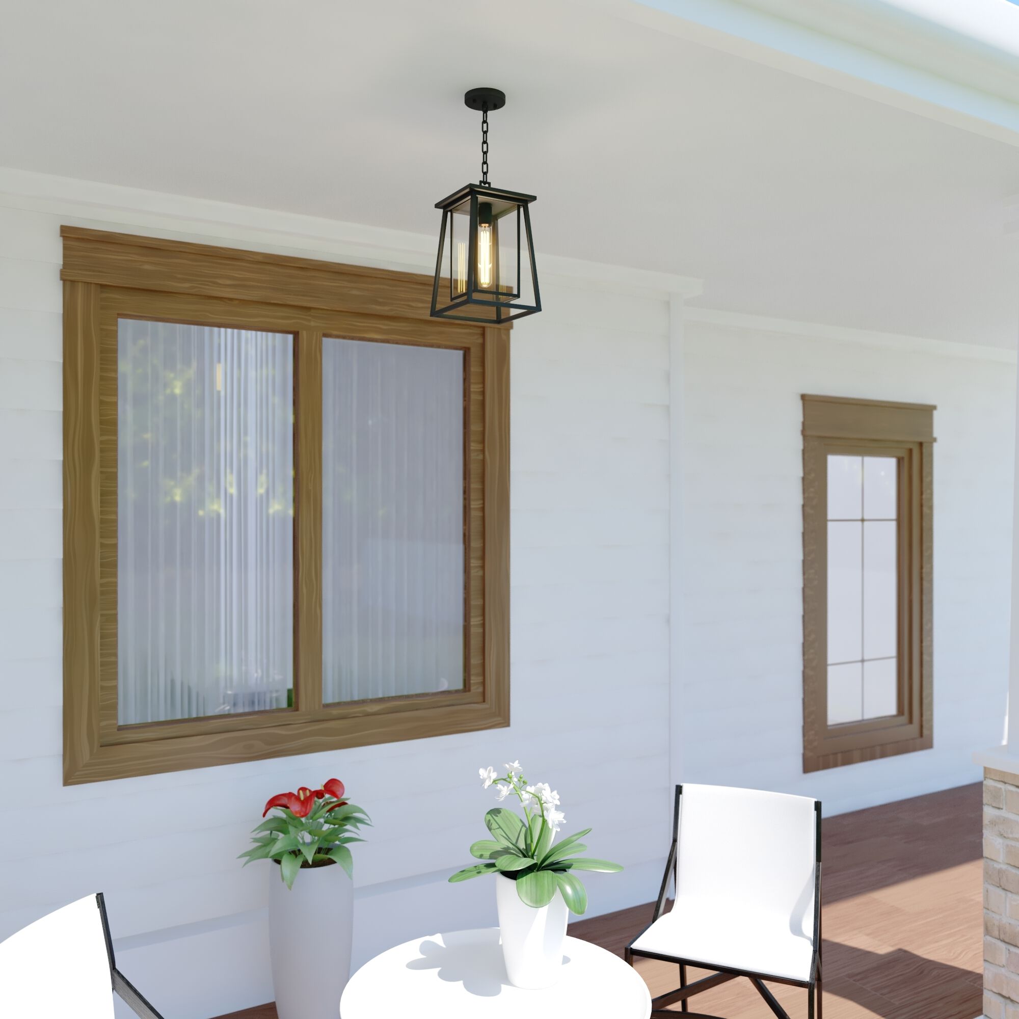 Blackwell LED 8 inch Matte Black Outdoor Pendant