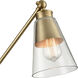 Albany 17.5 inch 60 watt Brushed Gold Swingarm Sconce Wall Light