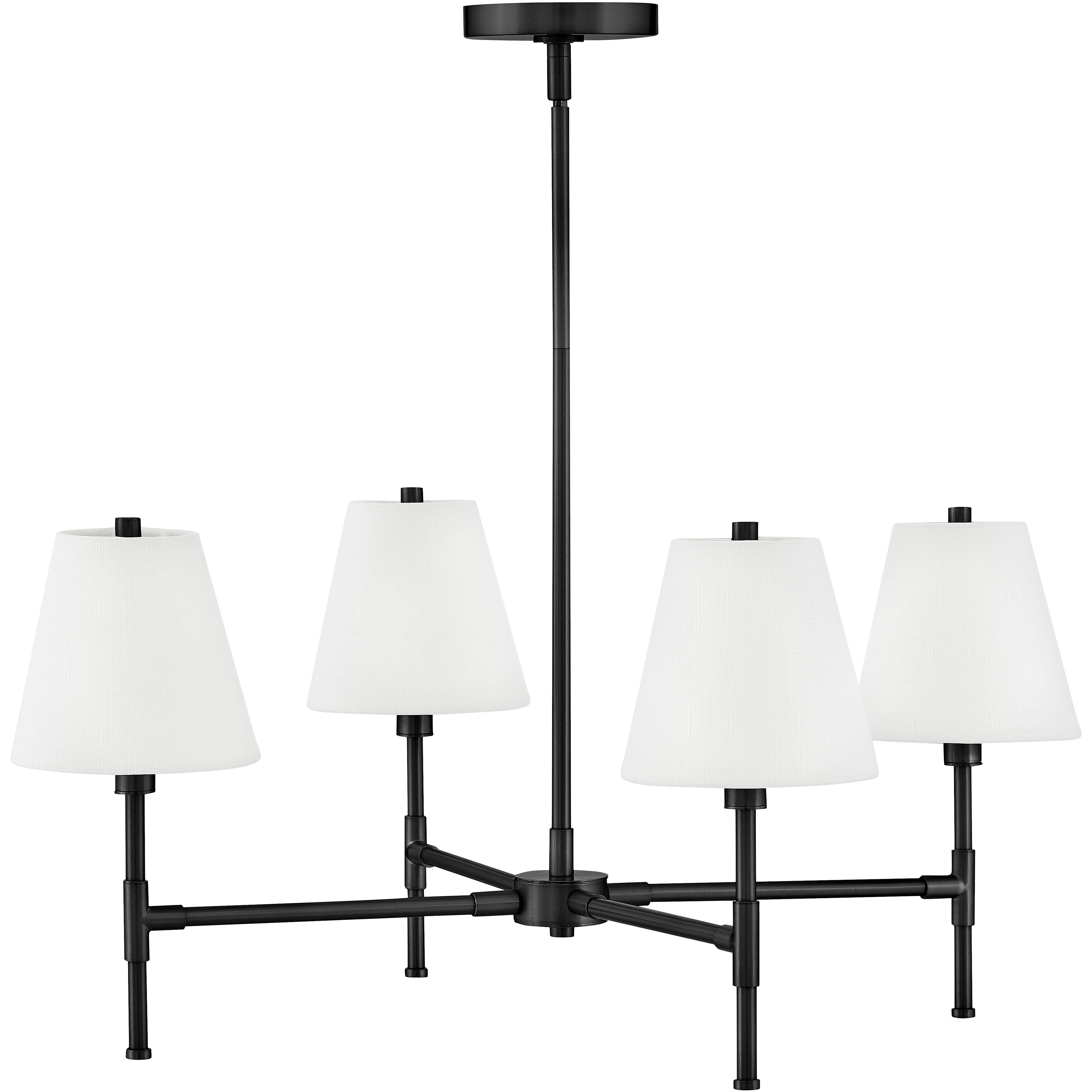 Beale 4 Light 28 inch Black Chandelier Ceiling Light