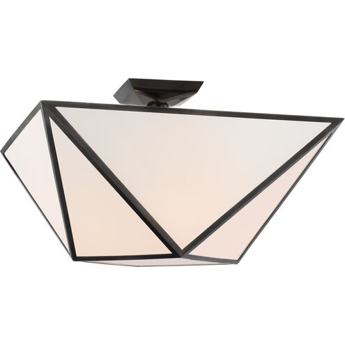 Julie Neill Lorino LED 20 inch Bronze Semi-Flush Mount Ceiling Light, Large