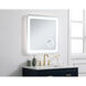 Lux 30 X 30 inch Glossy White Lighted Wall Mirror