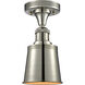 Franklin Restoration Addison 1 Light 5 inch Polished Nickel Semi-Flush Mount Ceiling Light, Franklin Restoration