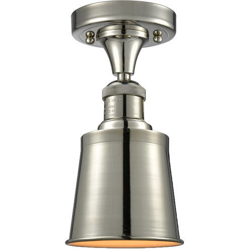 Franklin Restoration Addison 1 Light 5 inch Polished Nickel Semi-Flush Mount Ceiling Light, Franklin Restoration