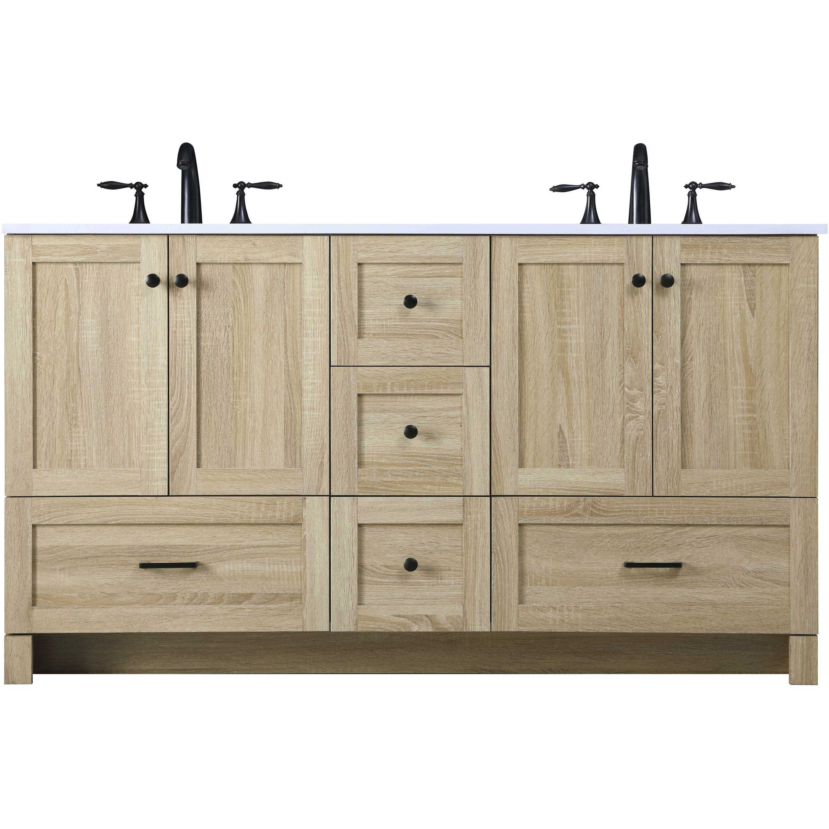 Soma 60 X 34 inch Mango Wood Bathroom Vanity Cabinet