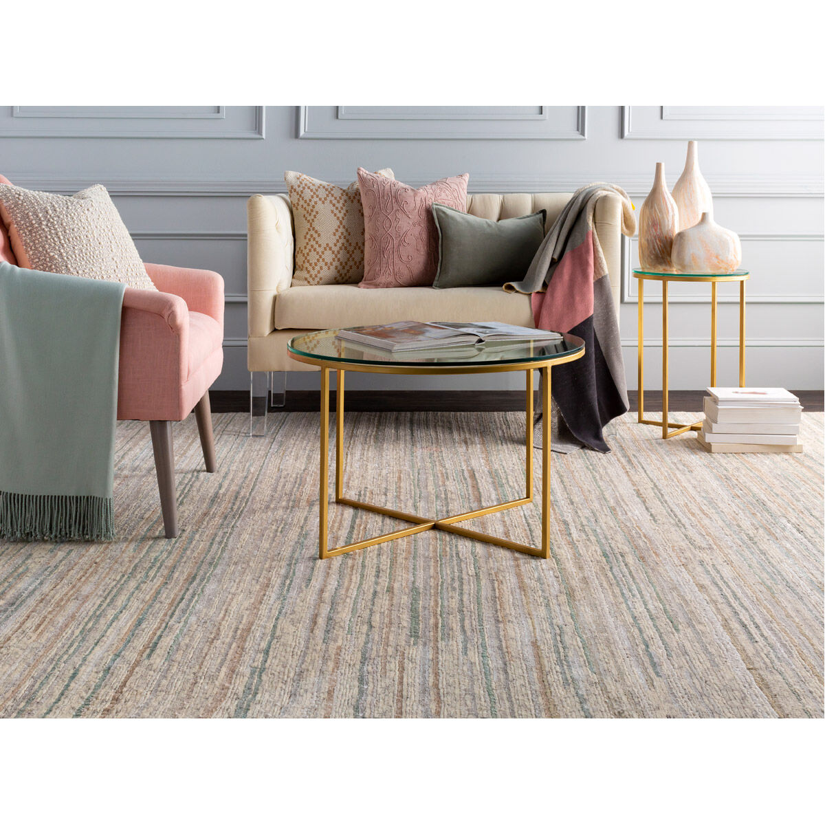 Marble Light Grey Outdoor Vase