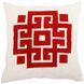 Bergamo 18 X 18 inch White/Red Pillow