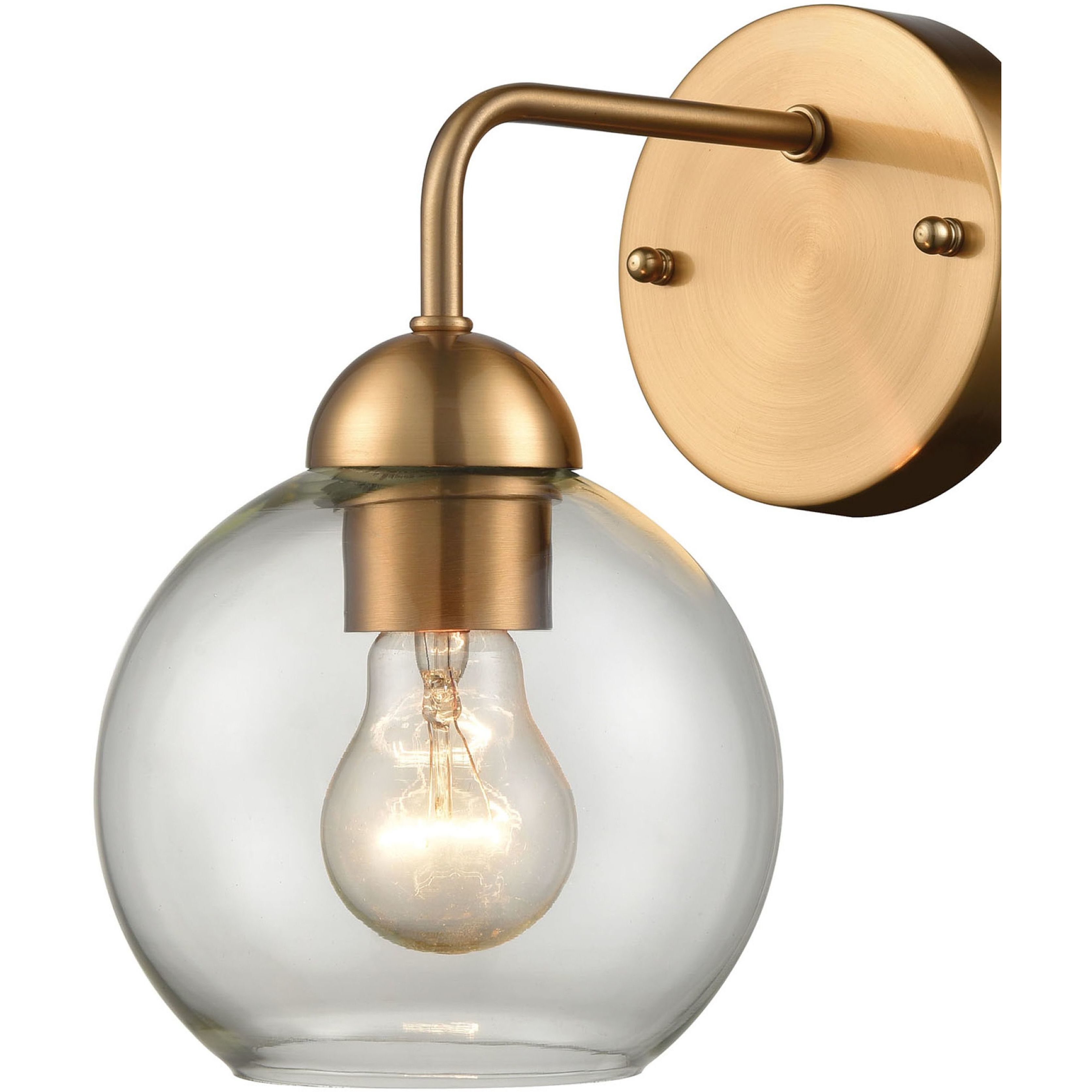 Astoria 1 Light 6 inch Satin Gold Sconce Wall Light