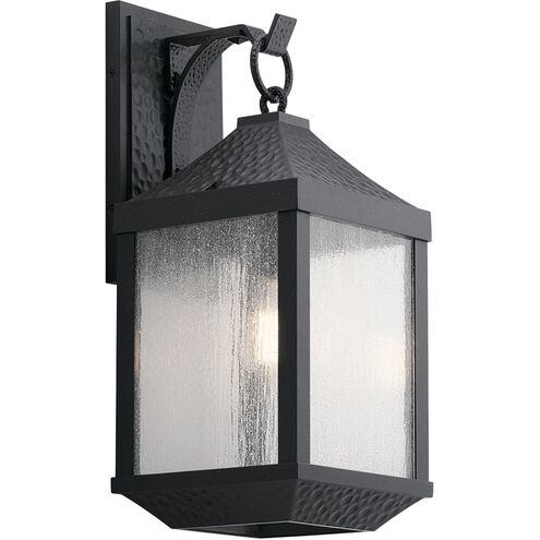 Springfield 1 Light 21 inch Distressed Black Outdoor Wall, Large