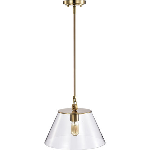 Dover 1 Light 14 inch Vintage Brass Pendant Ceiling Light
