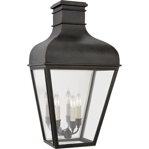 Chapman & Myers Fremont 3 Light 23.75 inch French Rust Outdoor Wall Lantern, Medium