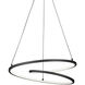 Twist LED 19 inch Black Pendant Ceiling Light