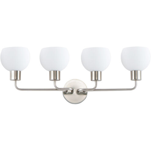 Coraline 4 Light 30 inch Satin Nickel Bath Vanity Wall Light