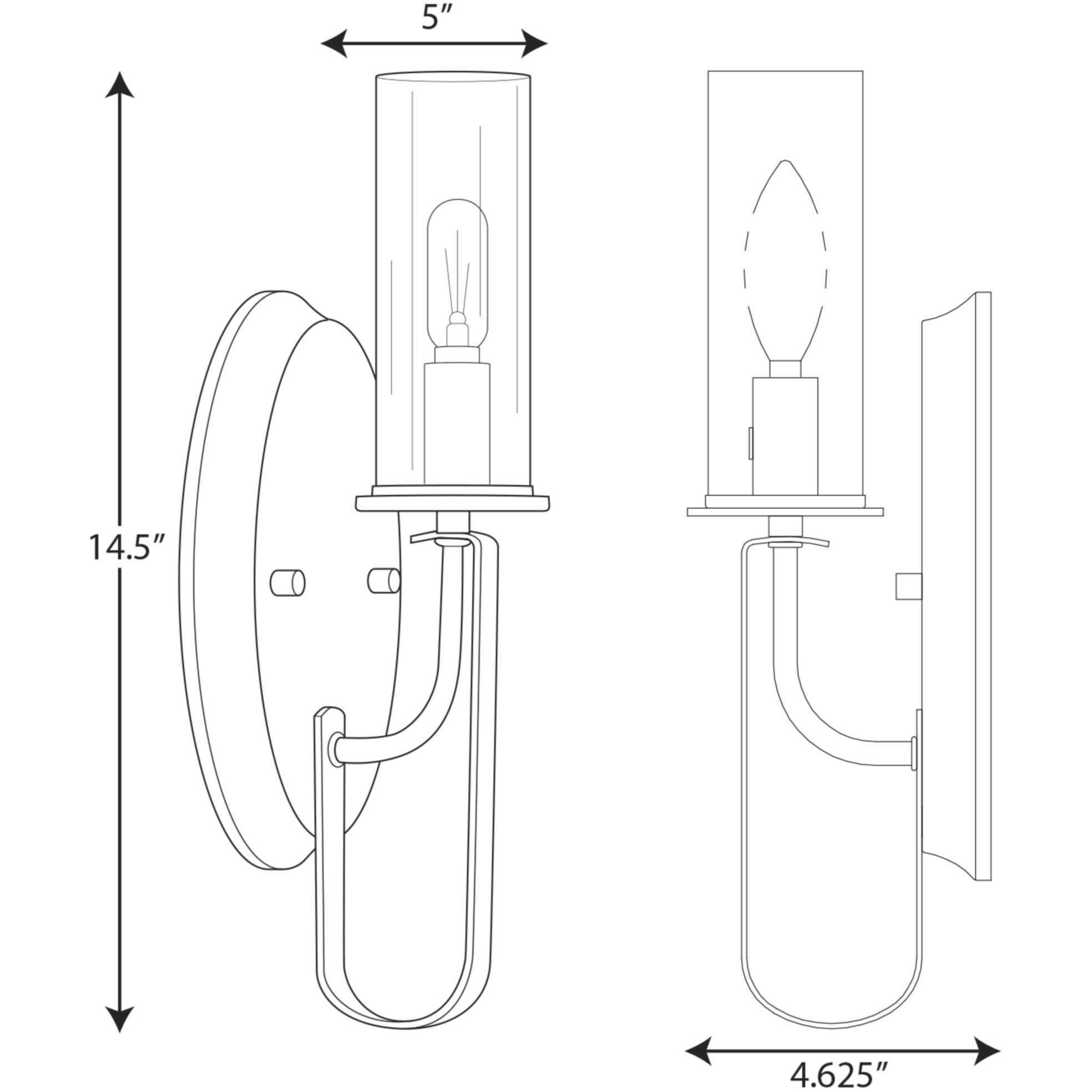 Riley 1 Light 5 inch Matte Black Wall Bracket Wall Light