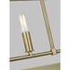 Hadley 5 Light 49 inch Time Worn Brass Linear Chandelier Ceiling Light