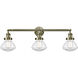 Franklin Restoration Olean 3 Light 31 inch Antique Brass Bath Vanity Light Wall Light in Incandescent, Clear Glass, Franklin Restoration