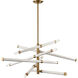 Crosspiece 6 Light 39 inch White Chandelier Ceiling Light