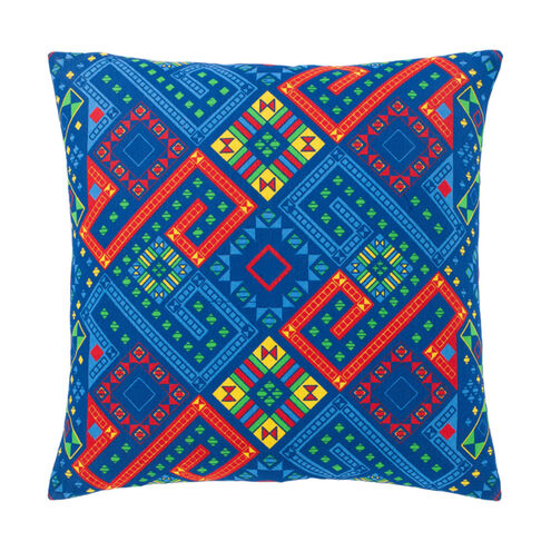 Global Brights 18 X 18 inch Bright Blue/Bright Red/Saffron/Grass Green Pillow Kit, Square