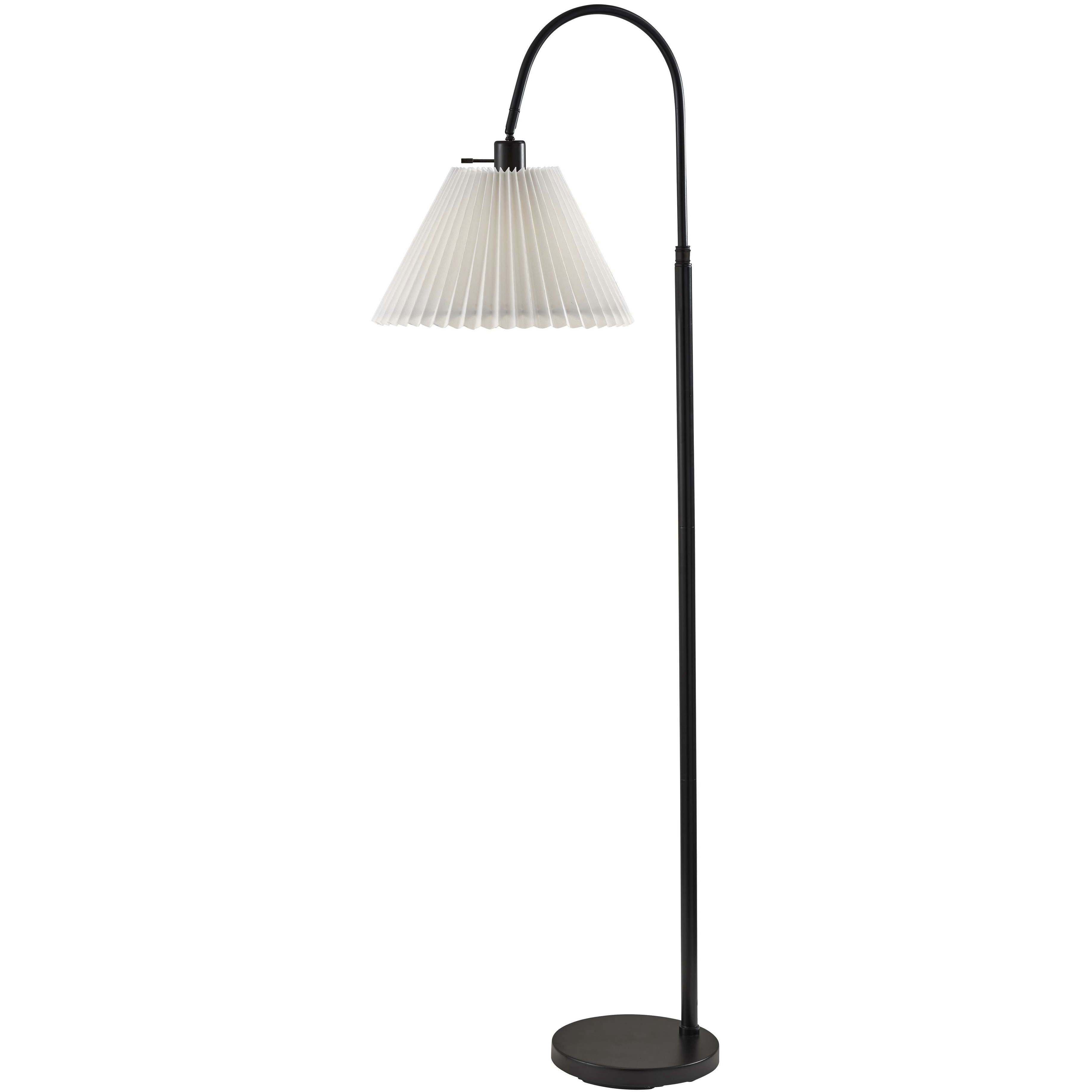 Thalia 58.5 inch 100.00 watt Black Floor Lamp Portable Light, Simplee Adesso