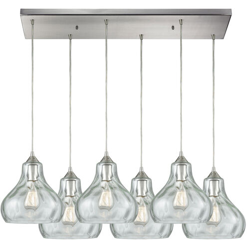 Canonsburg 6 Light 32 inch Satin Nickel Multi Pendant Ceiling Light, Configurable