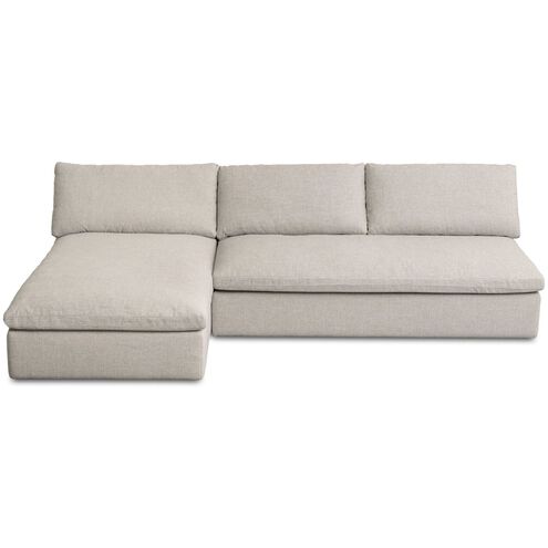 Miles Grey Outdoor Modular in Light Grey, 2 Piece