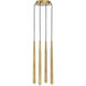Sean Lavin Pylon LED Natural Brass Chandelier Ceiling Light, Integrated LED