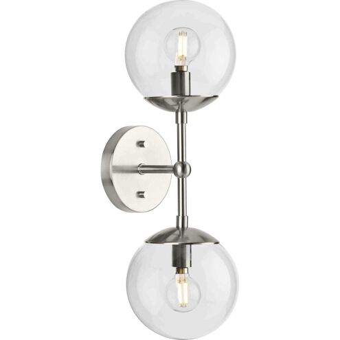 Atwell 2 Light 6.75 inch Brushed Nickel Wall Sconce Wall Light