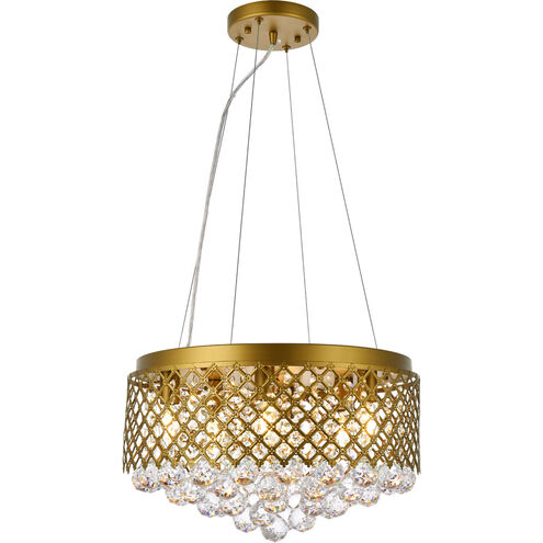 Tully 6 Light 18 inch Brass Pendant Ceiling Light