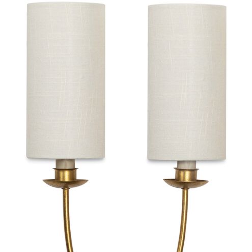 Domonique 2 Light 11.75 inch Antique Gold Sconce Wall Light