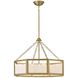 Veleta 8 Light 36 inch Lacquered Brass Chandelier Ceiling Light, Drum