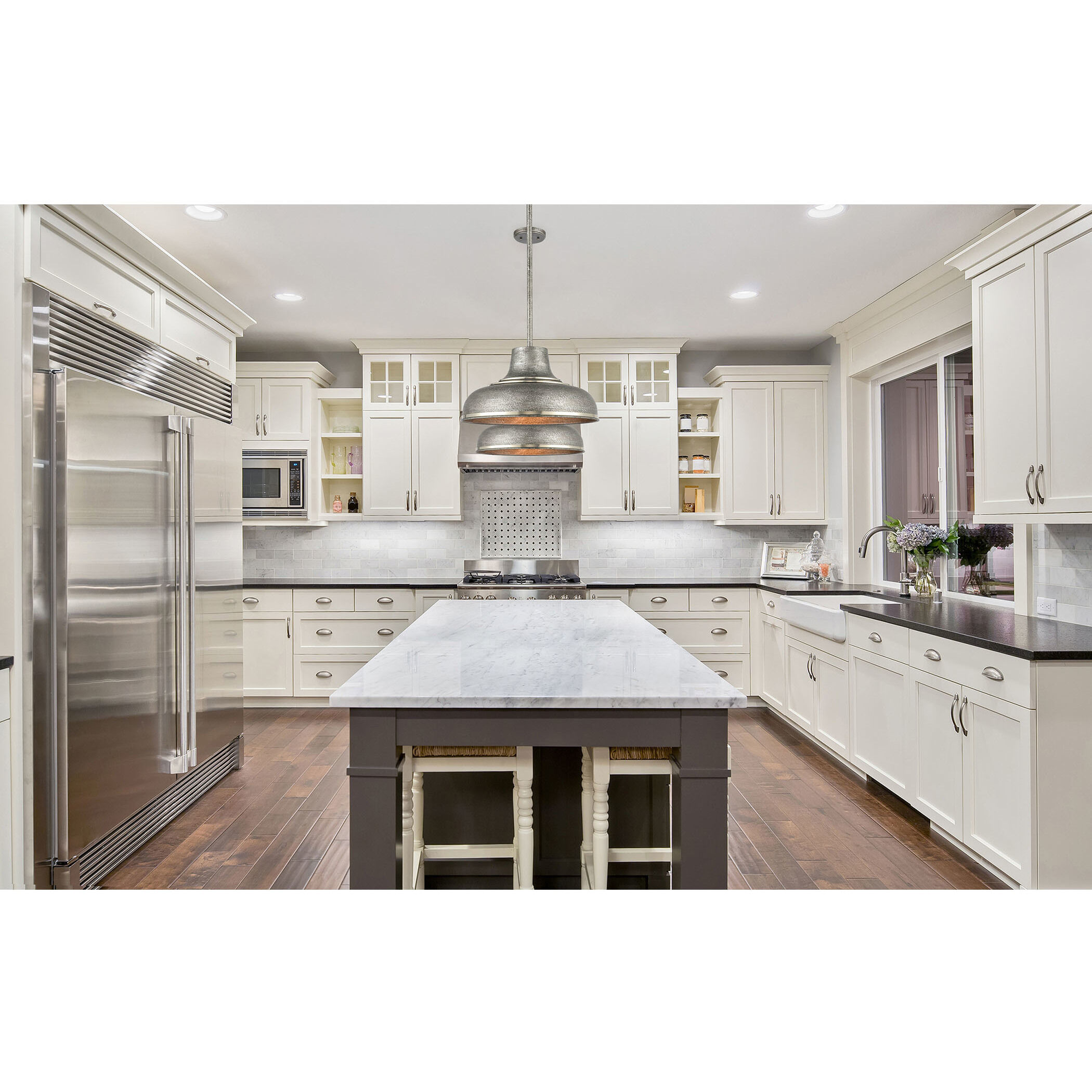 Kerin 1 Light 16 inch Zinc with Polished Nickel Pendant Ceiling Light