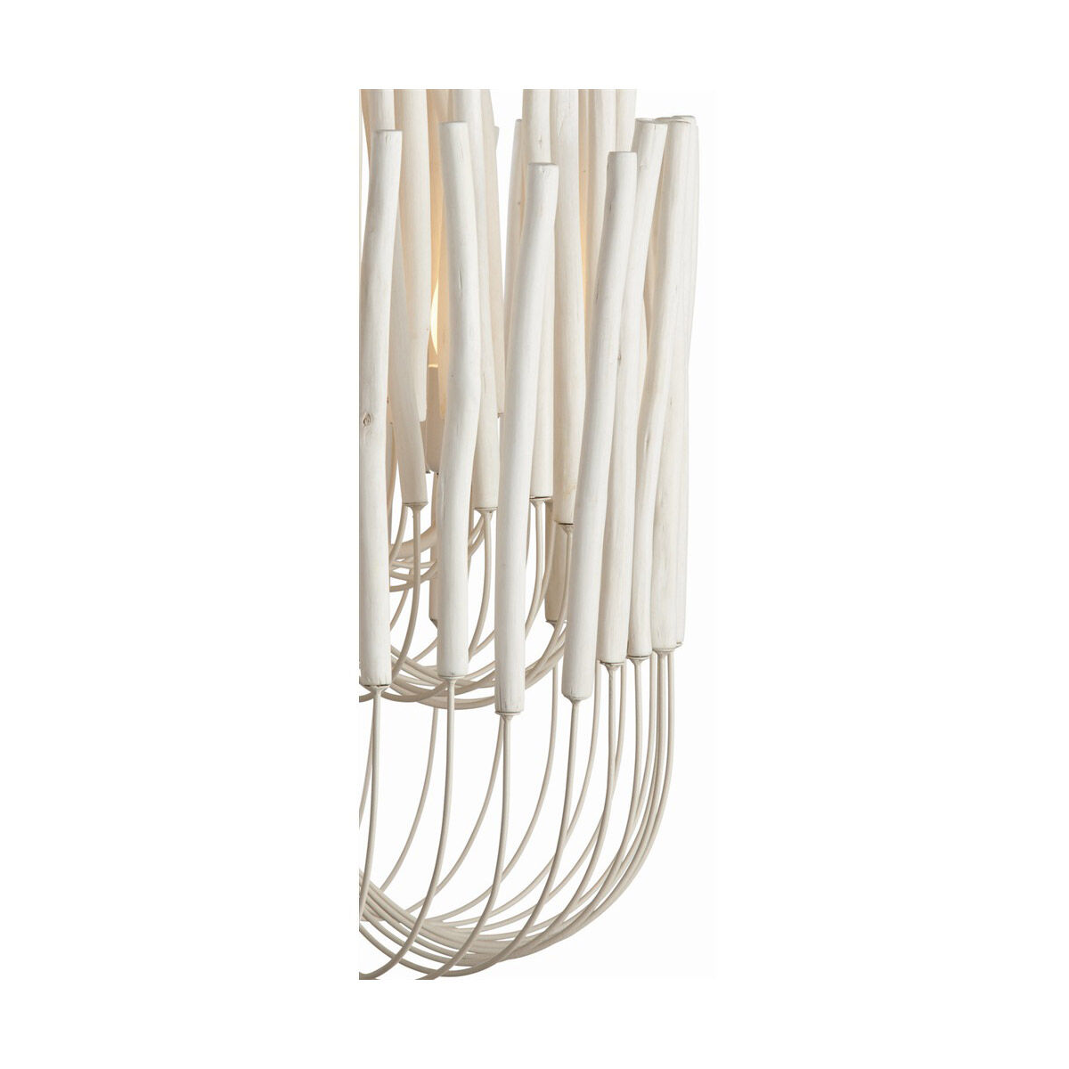 Tilda 5 Light 21 inch Whitewashed Wood/White Chandelier Ceiling Light