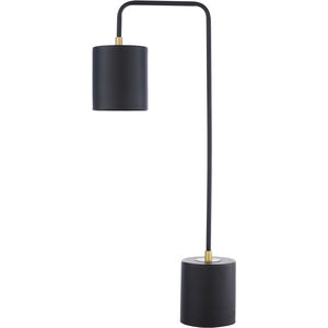 Boomer 24.85 inch 40 watt Black and Brass Table Lamp Portable Light
