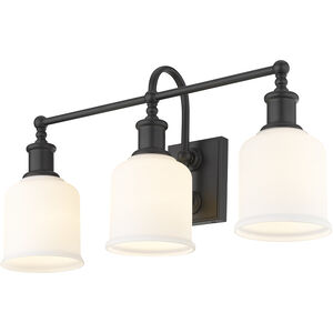 Bryant 3 Light 24 inch Matte Black Vanity Wall Light