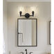 Auden 2 Light 17.75 inch Matte Black Bath Vanity Wall Light