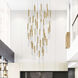 Dragonswatch LED Satin Gold Chandelier Ceiling Light