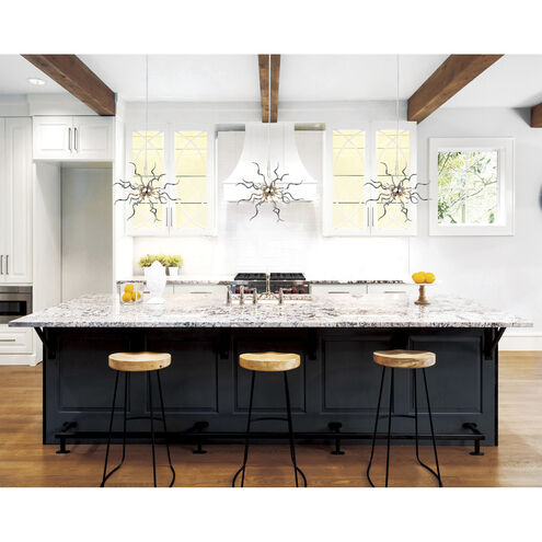 Twist LED 23 inch Chrome Chandelier Ceiling Light