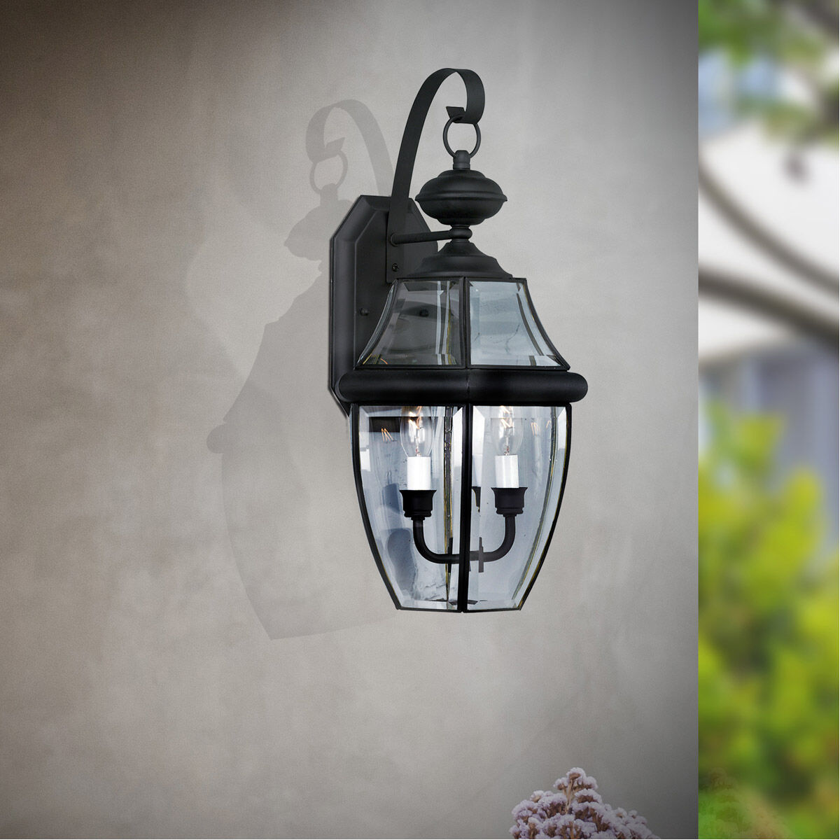 Signature 2 Light 21 inch Black Outdoor Wall Light