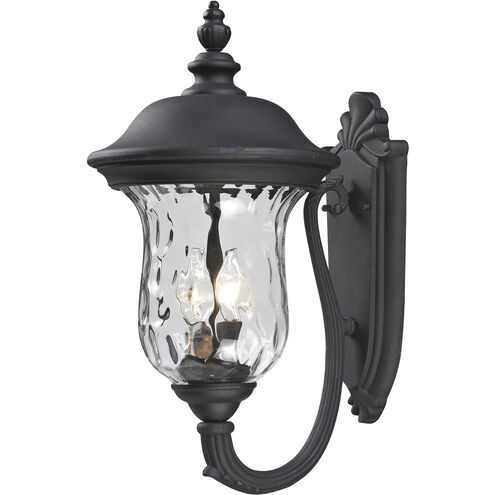 Armstrong 2 Light 19.5 inch Black Outdoor Wall Light