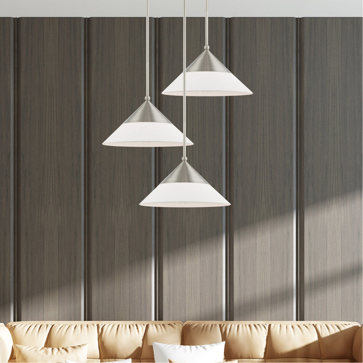 Stockholm 1 Light 15 inch Brushed Nickel Mini Pendant Ceiling Light