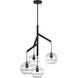 Sean Lavin Sedona LED 24.5 inch Nightshade Black Chandelier Ceiling Light in Clear Glass, LED included